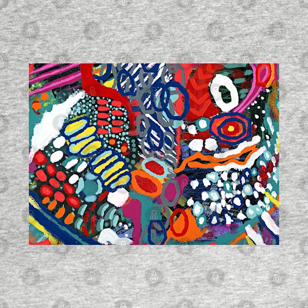 COLORFUL VIBRANT FUN FESTIVE CREATIVE PAINTING - Original Artwork by VegShop